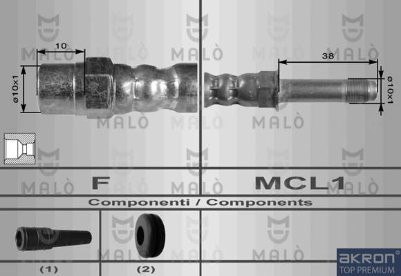 AKRON-MALÒ Тормозной шланг 8929