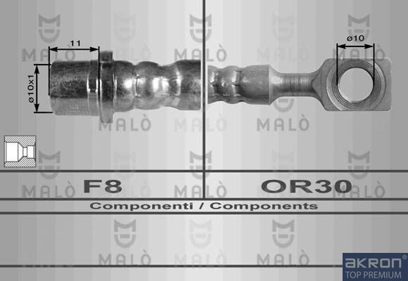 AKRON-MALÒ Тормозной шланг 8936