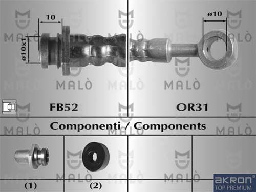AKRON-MALÒ stabdžių žarnelė 8950