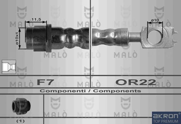 AKRON-MALÒ Тормозной шланг 8966