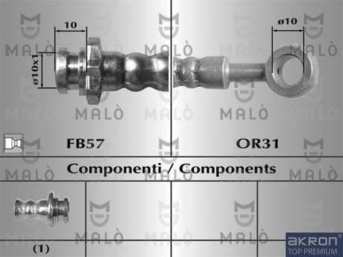 AKRON-MALÒ Тормозной шланг 8995