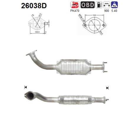 AS katalizatoriaus keitiklis 26038D