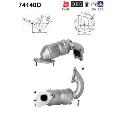 AS katalizatoriaus keitiklis 74140D