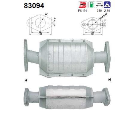 AS katalizatoriaus keitiklis 83094