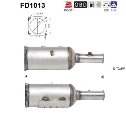 AS Сажевый / частичный фильтр, система выхлопа ОГ FD1013