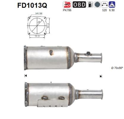 AS Сажевый / частичный фильтр, система выхлопа ОГ FD1013Q