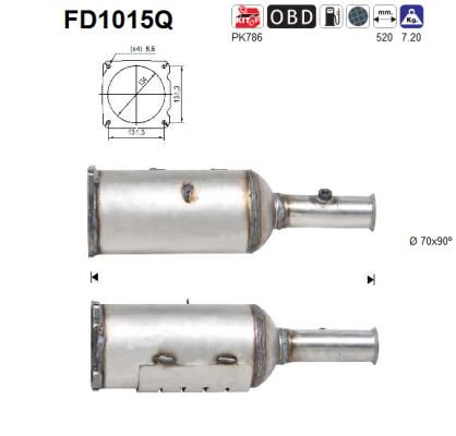 AS suodžių / kietųjų dalelių filtras, išmetimo sistem FD1015Q