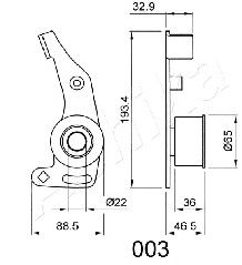 ASHIKA Устройство для натяжения ремня, ремень ГРМ 45-00-003