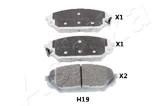 ASHIKA Комплект тормозных колодок, дисковый тормоз 50-0H-H19