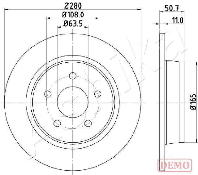 ASHIKA Тормозной диск 61-00-0302C