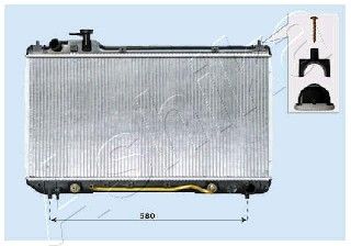 ASHIKA Радиатор, охлаждение двигателя RDA153105