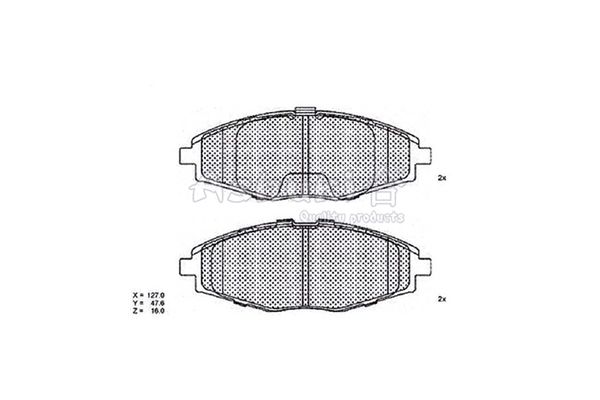 ASHUKI Комплект тормозных колодок, дисковый тормоз 1080-9090