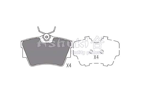 ASHUKI Комплект тормозных колодок, дисковый тормоз 1083-7401