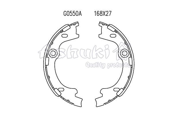 ASHUKI Комплект тормозных колодок, стояночная тормозная с I301-50