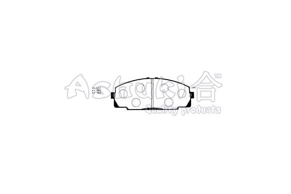 ASHUKI Комплект тормозных колодок, дисковый тормоз T112-65