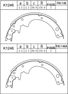 ASIMCO stabdžių trinkelių komplektas K1246