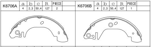 ASIMCO stabdžių trinkelių komplektas K6706