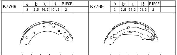 ASIMCO stabdžių trinkelių komplektas K7769