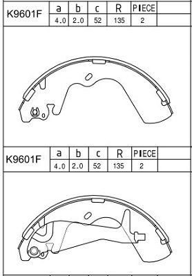 ASIMCO Комплект тормозных колодок K9601F