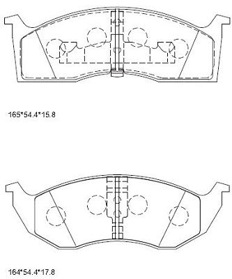 ASIMCO stabdžių trinkelių rinkinys, diskinis stabdys KD0601