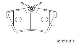 ASIMCO stabdžių trinkelių rinkinys, diskinis stabdys KD1518