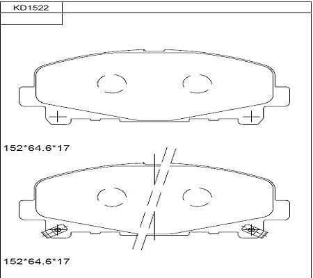 ASIMCO Комплект тормозных колодок, дисковый тормоз KD1522