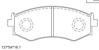 ASIMCO stabdžių trinkelių rinkinys, diskinis stabdys KD1716