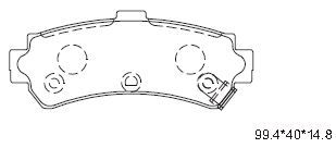 ASIMCO Комплект тормозных колодок, дисковый тормоз KD1724
