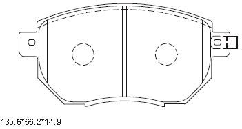 ASIMCO Комплект тормозных колодок, дисковый тормоз KD1726
