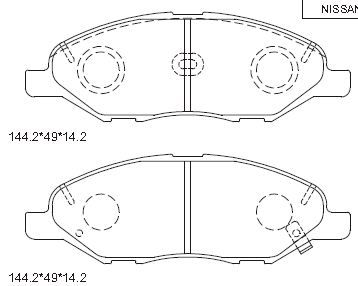 ASIMCO stabdžių trinkelių rinkinys, diskinis stabdys KD1740