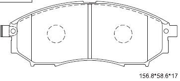 ASIMCO Комплект тормозных колодок, дисковый тормоз KD1755