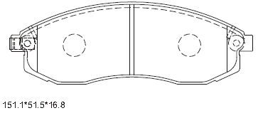 ASIMCO Комплект тормозных колодок, дисковый тормоз KD1782