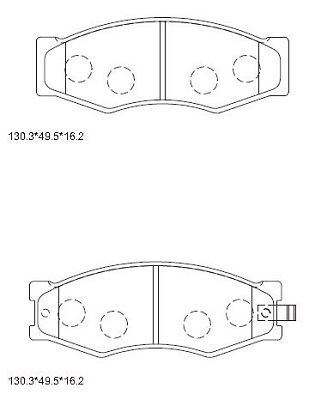 ASIMCO stabdžių trinkelių rinkinys, diskinis stabdys KD1787