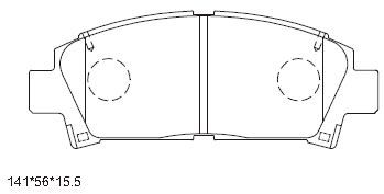 ASIMCO Комплект тормозных колодок, дисковый тормоз KD2267