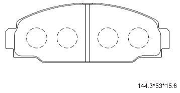 ASIMCO stabdžių trinkelių rinkinys, diskinis stabdys KD2435