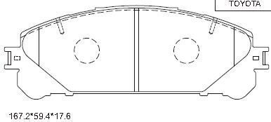 ASIMCO stabdžių trinkelių rinkinys, diskinis stabdys KD2505