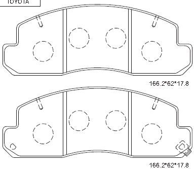 ASIMCO stabdžių trinkelių rinkinys, diskinis stabdys KD2532