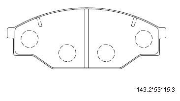 ASIMCO stabdžių trinkelių rinkinys, diskinis stabdys KD2689