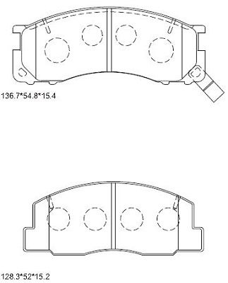 ASIMCO stabdžių trinkelių rinkinys, diskinis stabdys KD2691