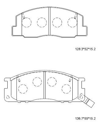ASIMCO Комплект тормозных колодок, дисковый тормоз KD2693