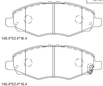 ASIMCO stabdžių trinkelių rinkinys, diskinis stabdys KD2735