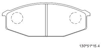 ASIMCO stabdžių trinkelių rinkinys, diskinis stabdys KD2737