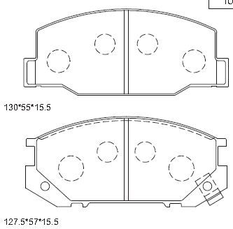 ASIMCO Комплект тормозных колодок, дисковый тормоз KD2738