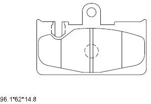ASIMCO Комплект тормозных колодок, дисковый тормоз KD2752