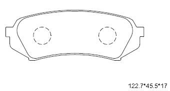 ASIMCO stabdžių trinkelių rinkinys, diskinis stabdys KD2755