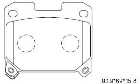 ASIMCO stabdžių trinkelių rinkinys, diskinis stabdys KD2760