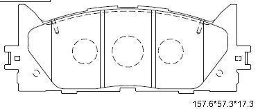 ASIMCO stabdžių trinkelių rinkinys, diskinis stabdys KD2765