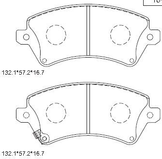 ASIMCO stabdžių trinkelių rinkinys, diskinis stabdys KD2774