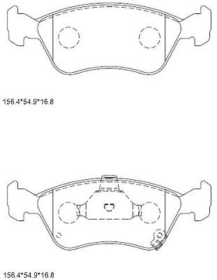 ASIMCO stabdžių trinkelių rinkinys, diskinis stabdys KD2797