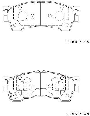 ASIMCO Комплект тормозных колодок, дисковый тормоз KD3601W